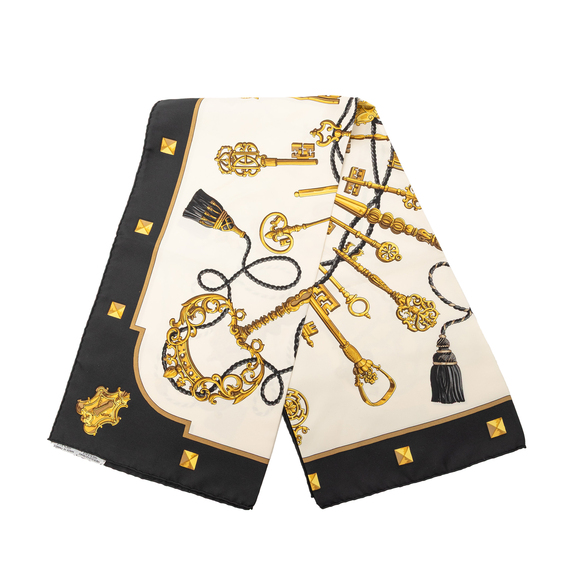 Hermes Accessories - Pre-Loved Hermes Les Cles Silk Scarf 90